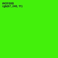 #43F00B - Bright Green Color Image