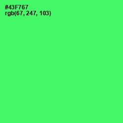 #43F767 - Screamin' Green Color Image