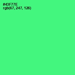 #43F77E - Screamin' Green Color Image