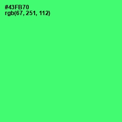 #43FB70 - Screamin' Green Color Image
