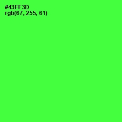 #43FF3D - Bright Green Color Image