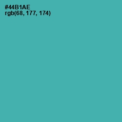 #44B1AE - Fountain Blue Color Image