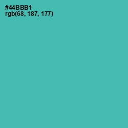 #44BBB1 - Fountain Blue Color Image