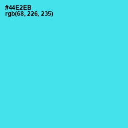 #44E2EB - Turquoise Blue Color Image