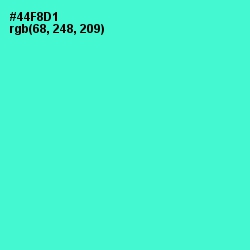 #44F8D1 - Turquoise Blue Color Image