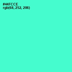 #44FCCE - Turquoise Blue Color Image