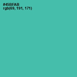 #45BFAB - Fountain Blue Color Image