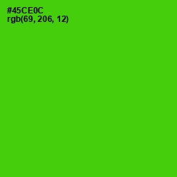 #45CE0C - Bright Green Color Image