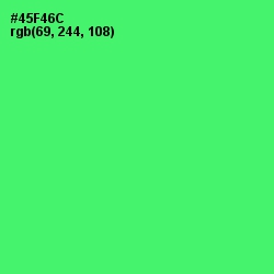 #45F46C - Screamin' Green Color Image