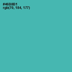 #46B8B1 - Fountain Blue Color Image