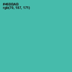 #46BBAB - Fountain Blue Color Image