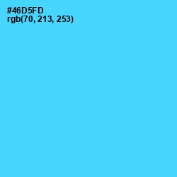 #46D5FD - Turquoise Blue Color Image