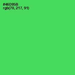 #46D95B - Emerald Color Image