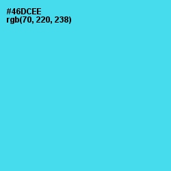 #46DCEE - Turquoise Blue Color Image