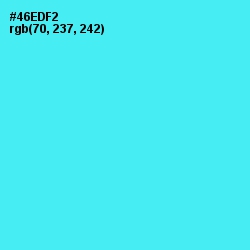 #46EDF2 - Turquoise Blue Color Image