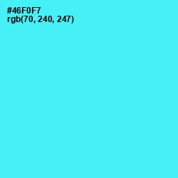 #46F0F7 - Turquoise Blue Color Image