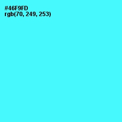 #46F9FD - Turquoise Blue Color Image