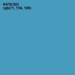 #479CBD - Hippie Blue Color Image