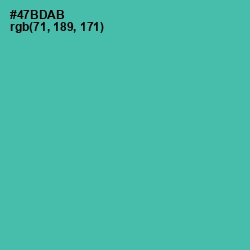 #47BDAB - Fountain Blue Color Image