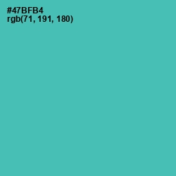 #47BFB4 - Fountain Blue Color Image