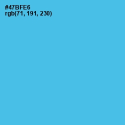 #47BFE6 - Picton Blue Color Image