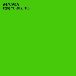 #47CA0A - Bright Green Color Image