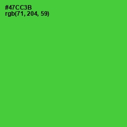 #47CC3B - Bright Green Color Image