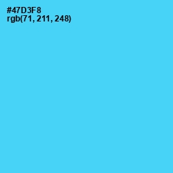 #47D3F8 - Turquoise Blue Color Image