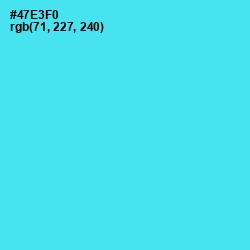 #47E3F0 - Turquoise Blue Color Image