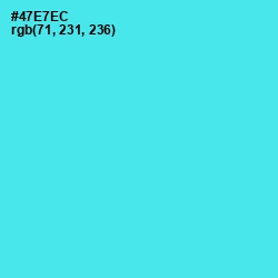 #47E7EC - Turquoise Blue Color Image