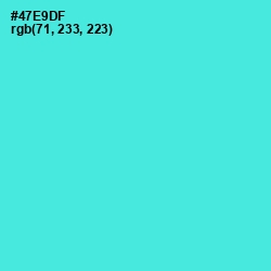 #47E9DF - Turquoise Blue Color Image