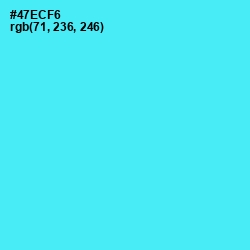 #47ECF6 - Turquoise Blue Color Image