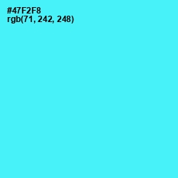 #47F2F8 - Turquoise Blue Color Image