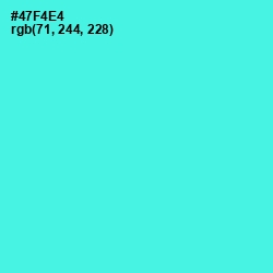 #47F4E4 - Turquoise Blue Color Image