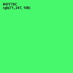#47F76C - Screamin' Green Color Image