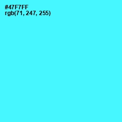 #47F7FF - Turquoise Blue Color Image