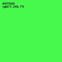 #47F94D - Screamin' Green Color Image