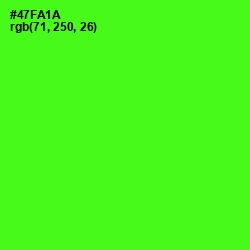 #47FA1A - Bright Green Color Image