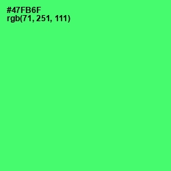 #47FB6F - Screamin' Green Color Image