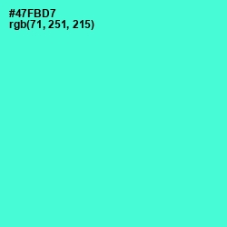 #47FBD7 - Turquoise Blue Color Image