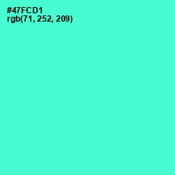 #47FCD1 - Turquoise Blue Color Image