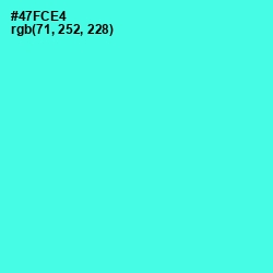 #47FCE4 - Turquoise Blue Color Image