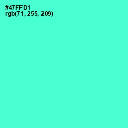 #47FFD1 - Aquamarine Color Image