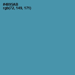 #4895AB - Hippie Blue Color Image