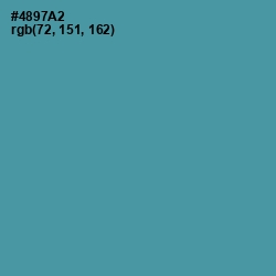 #4897A2 - Hippie Blue Color Image