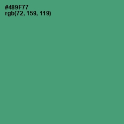 #489F77 - Viridian Color Image