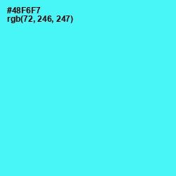 #48F6F7 - Turquoise Blue Color Image