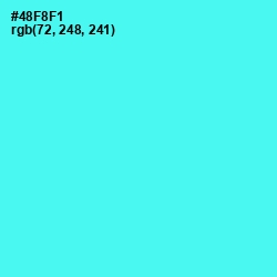 #48F8F1 - Turquoise Blue Color Image