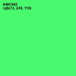 #48F96E - Screamin' Green Color Image