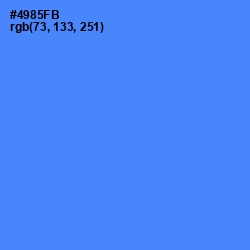 #4985FB - Cornflower Blue Color Image